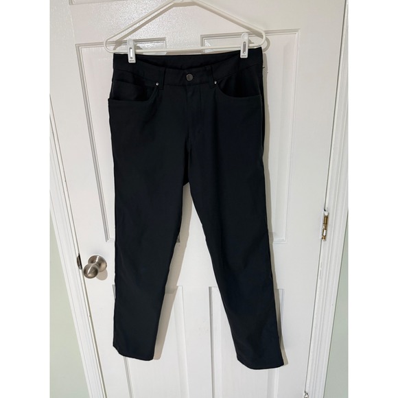 Lululemon Other - Lululemon ABC Slim-Fit Pant 32 Black Five-Pocket Technical Trouser Mens 30